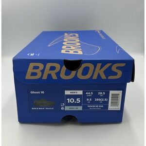 Brooks Men's Ghost 16 Size 10.5 EMPTY Sneaker Shoe Box Only. NO SHOES‎